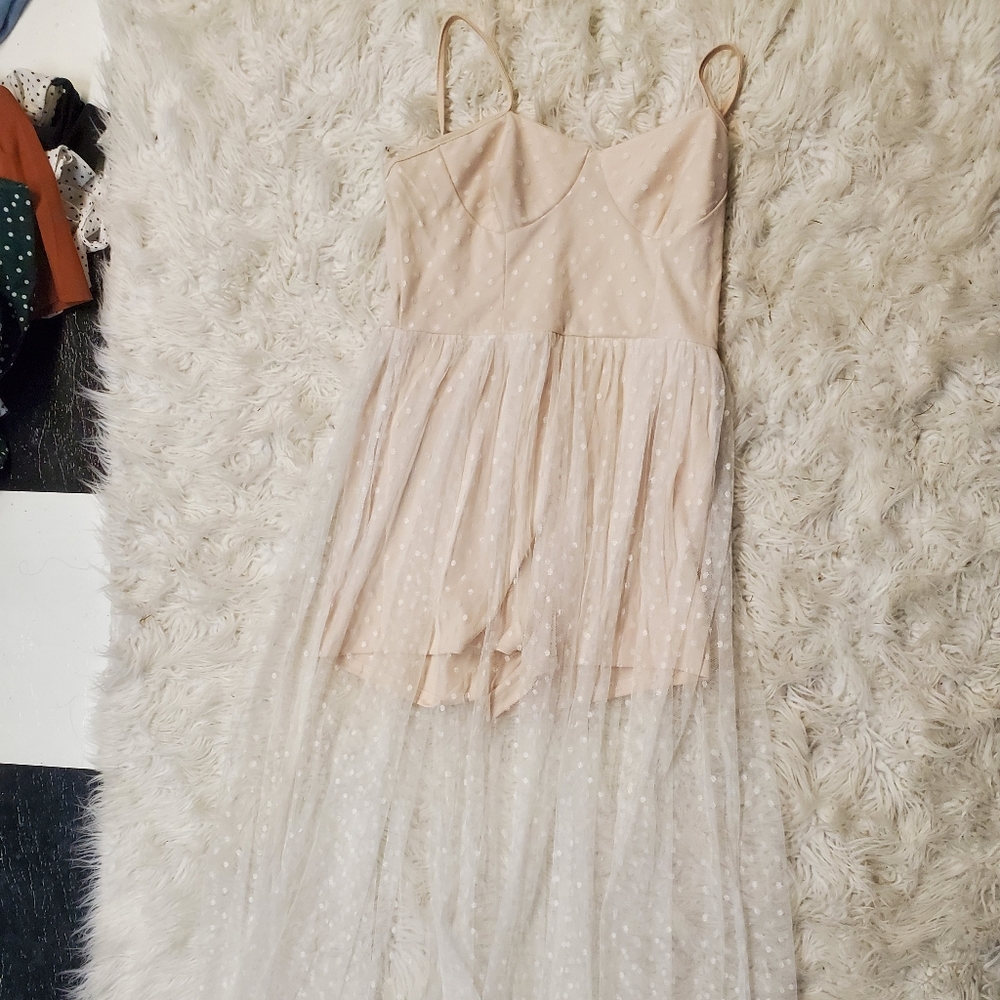 Beautiful dress lace see through legs